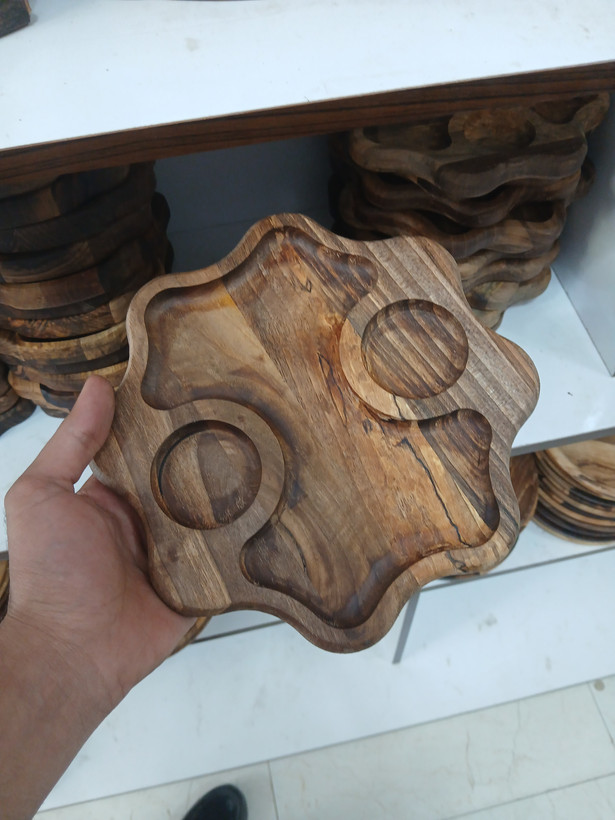 پیش دستی چوب گردو قهوه